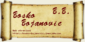 Boško Bojanović vizit kartica
